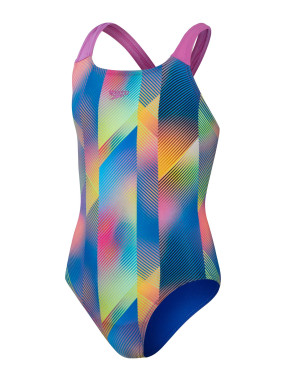 SPEEDO Цял бански GIRLS DIGITAL ALLOVER POWERBACK