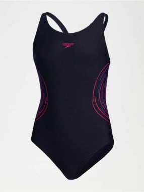 SPEEDO Dečiji jednodelni kupaći kostim GIRLS PLACMEMENT MUSCLEBACK