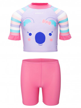 SPEEDO Dečiji dvodelni kupaći JAMMER RASH TOP &  Short Pink