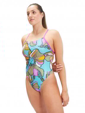 SPEEDO ZENSKI KUPACI KOSTIM SPEEDO ALLOVER DIGITAL TIE-BACK Swimsuit