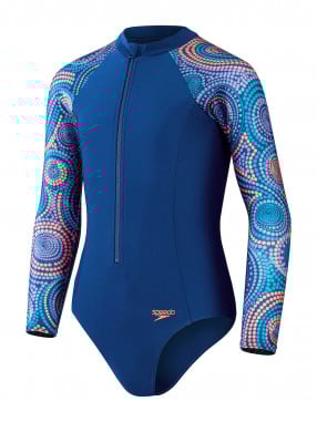 SPEEDO Цял бански GIRLS LONG SLEEVE SWIMSUIT