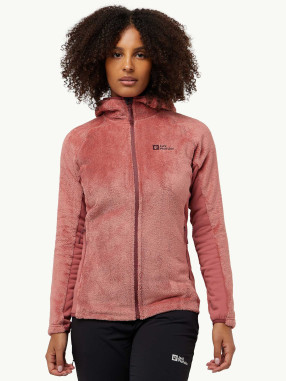 JACK WOLFSKIN Ženski polar ROTWAND HOODED FZ W