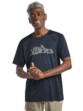 JACK WOLFSKIN Κοντομάνικη Μπλούζα PEAK GRAPHIC T M