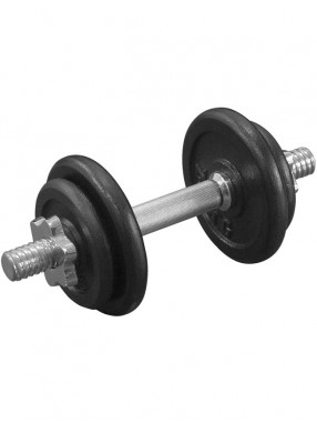 AB FIT Дъмбел с черни дискове, 10 кг