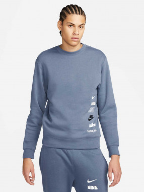 NIKE Bluza M Nk Club + Bb Crew Mlogo