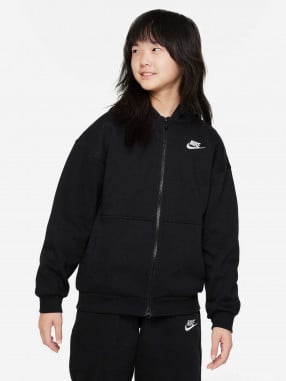 NIKE Суитшърт G NSW CLUB FLC OVRSZD FZ LBR