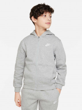 NIKE Суитшърт K NSW CLUB FLC HD FZ LS LBR