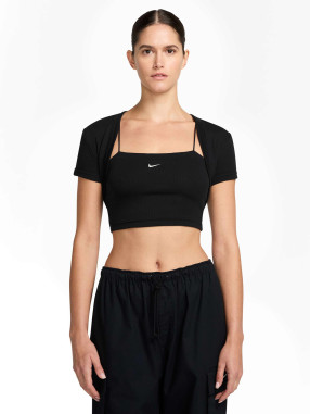 NIKE Тениска W NSW NK CHLL KNT MRIB 2N1 CRP