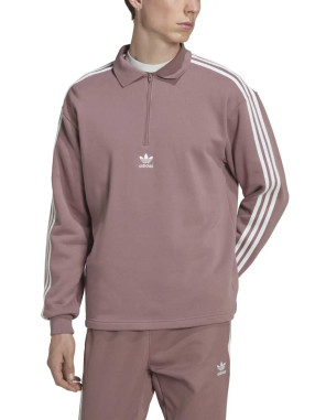 ADIDAS Adicolor 3-Stripes Long Sleeve Polo Sweatshirt