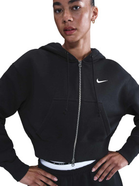 NIKE Суитшърт W NSW PHNX FLC CROP FZ HDY