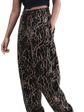 NIKE Pantaloni sport W Nsw Phnx Flc Hr Os Aop Pnt