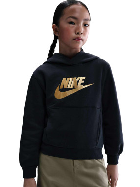 NIKE Суитшърт K NSW CLUB FLC HDY GOLD SATN