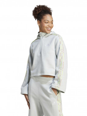 ADIDAS SPORTSWEAR Μακρυμάνικη Μπλούζα Floral Graphic 3-Stripes Fleece Hoodie