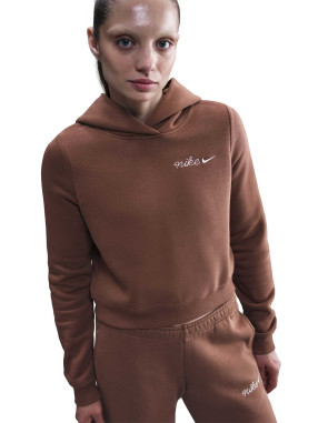 NIKE Μακρυμάνικη Μπλούζα W NSW PHNX FLC SHRUNKEN HOODIE