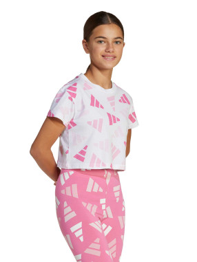 ADIDAS SPORTSWEAR Παιδική Κοντομάνικη Μπλούζα Seasonal Essentials Logo Celebration Crop