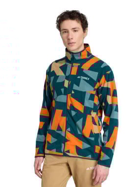 ADIDAS PERFORMANCE Polar Terrex Multi Printed Full-zip Fleece