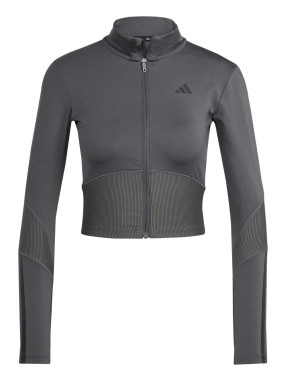 ADIDAS PERFORMANCE Bluza sport Hyperglam Rib Zip Thru Cover Up