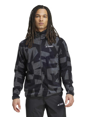 ADIDAS PERFORMANCE Polar Terrex Multi Printed Full-zip Fleece