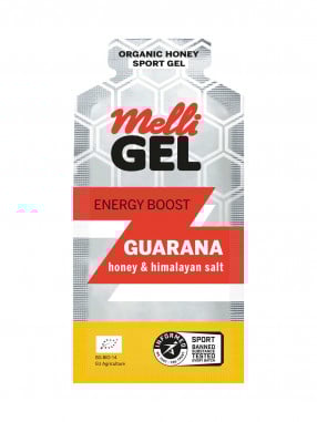 MELLIGEL Био меден енергиен гел Гуарана и канела 32гр.х12бр