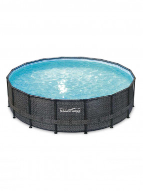 SUMMER WAVES Piscina Elite Frame imitatie Ratan 427x107 cm