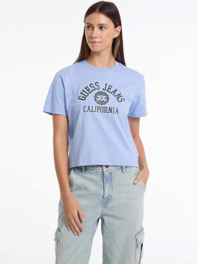 GUESS JEANS Тениска GJ SS CN BOXY PRINTED TEE