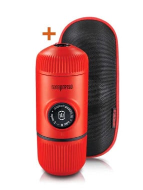WACACO Coffee machine Nanopresso Classic + case, Lava Red
