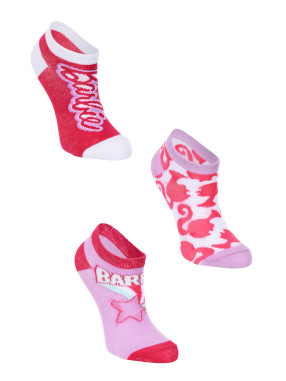 KIDS MOVIE HEROES Sosete - Set 3 perechi Barbie