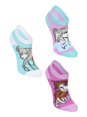 KIDS MOVIE HEROES Sosete - set 3 perechi Frozen