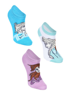 KIDS MOVIE HEROES Sosete - set 3 perechi Frozen