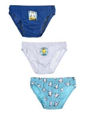 KIDS MOVIE HEROES Lenjerie - set 3 piese Pokemon