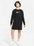 NIKE Рокля W LS PRNT