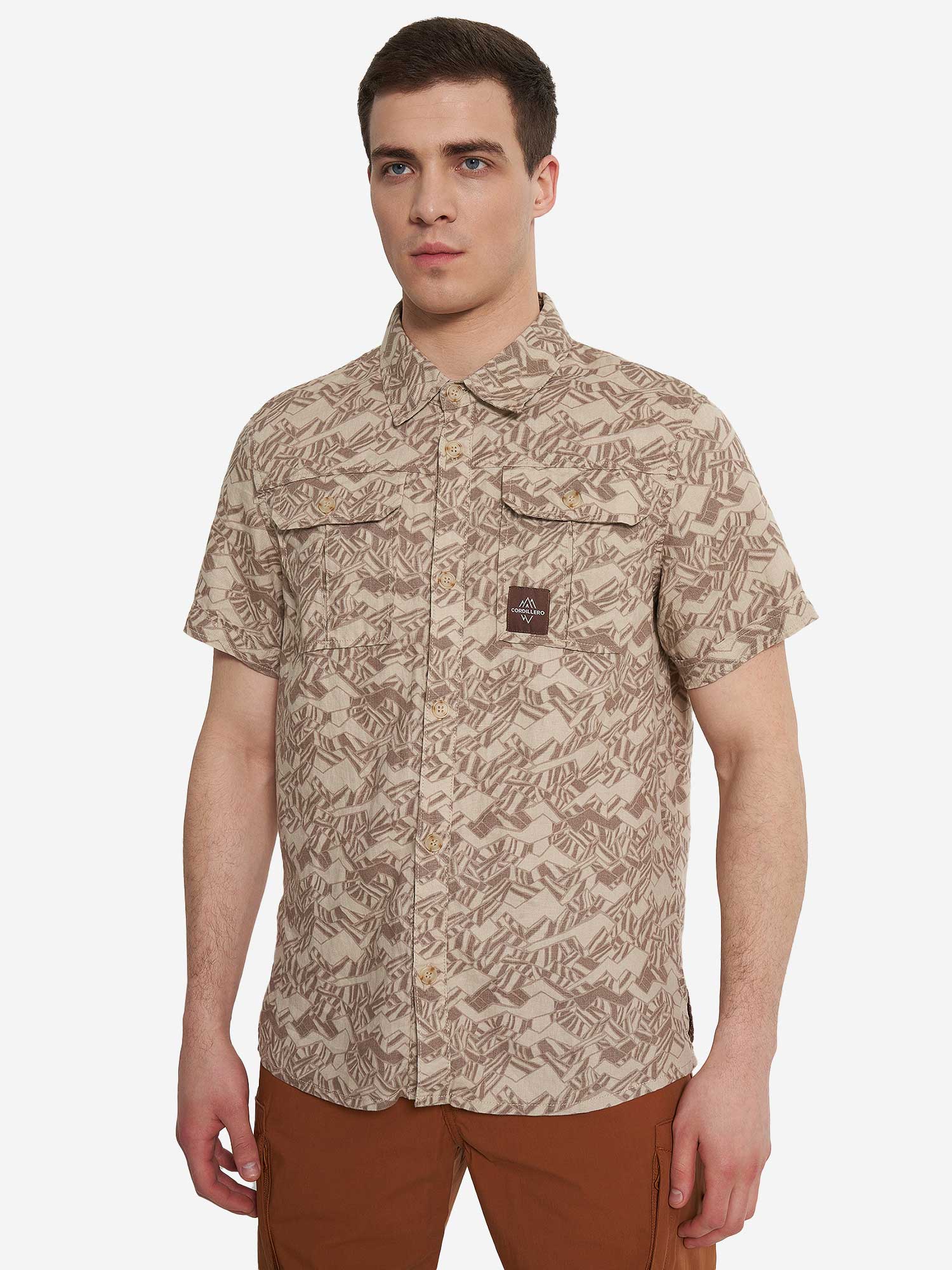 Camasa Travel Male Ss Aop Linen