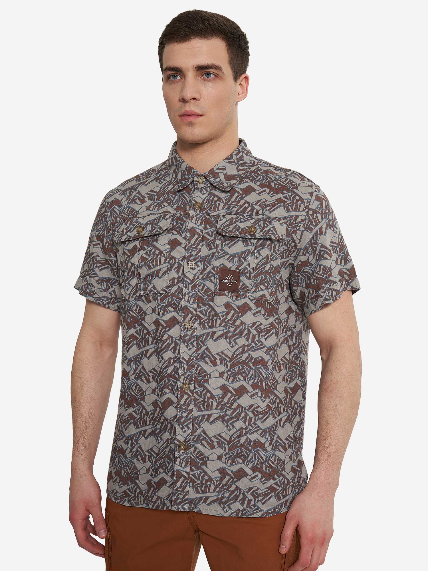 Camasa Travel Male Ss Aop Linen