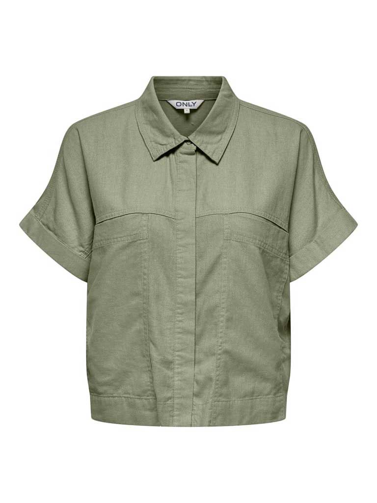 Camasa Onlcaro S/s Linen Bl Boxy Cc Pnt