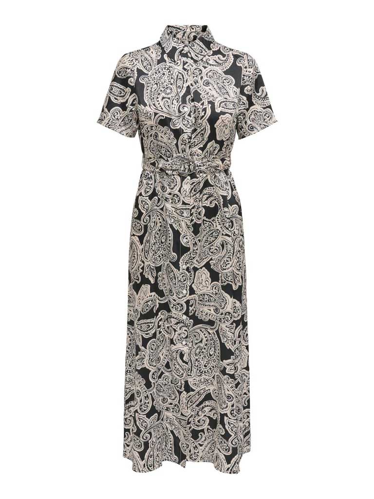 Only Rochie Onlpaula Life S/S Belt Midi Ptm