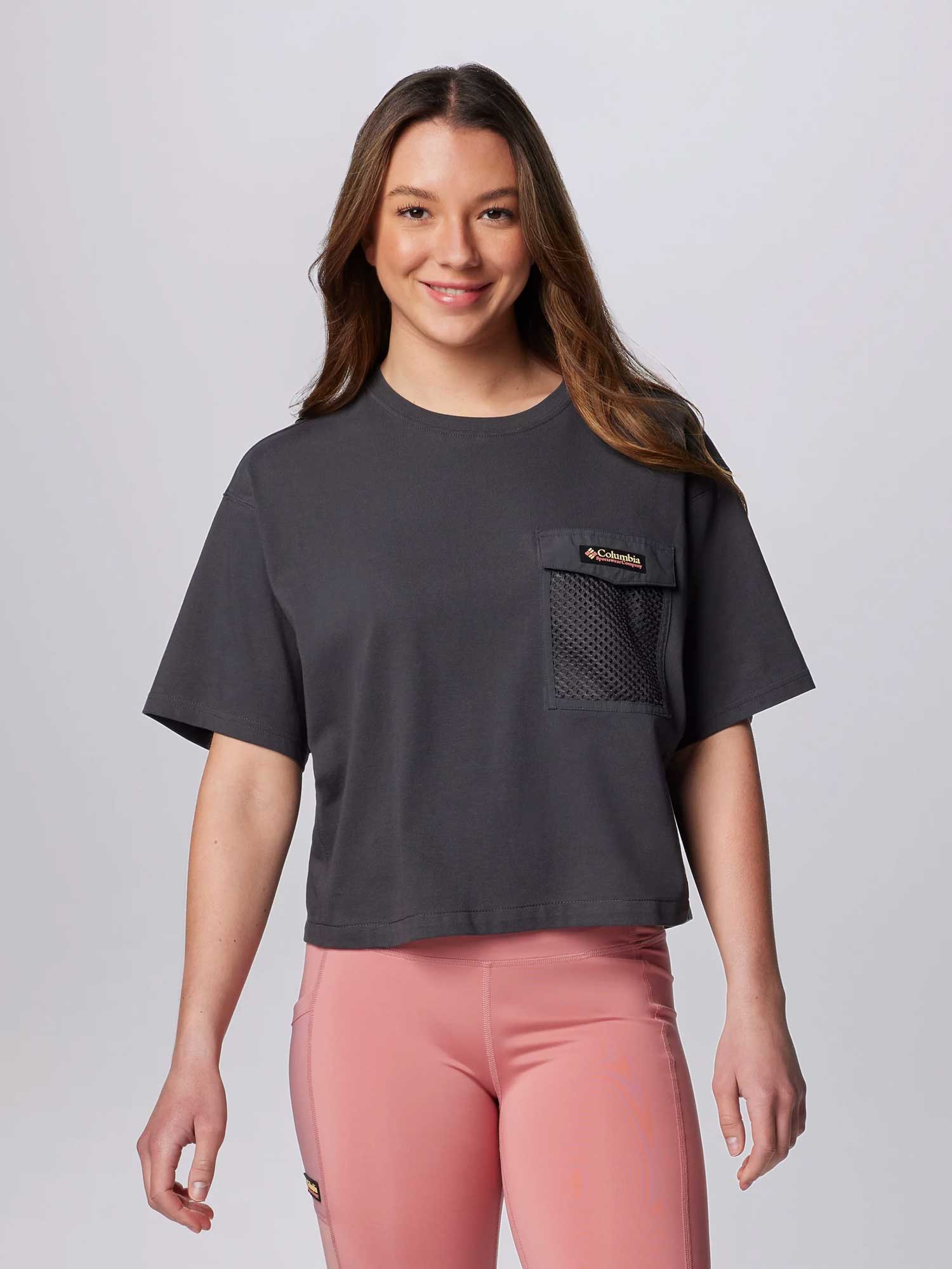 Tricou Painted Peak Knit Ss Cropped