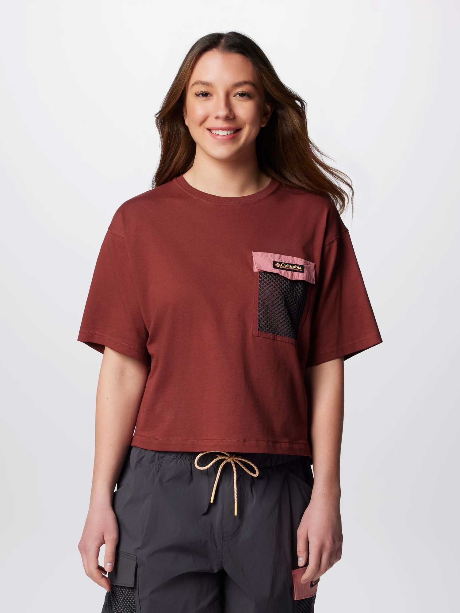 Tricou Painted Peak Knit Ss Cropped