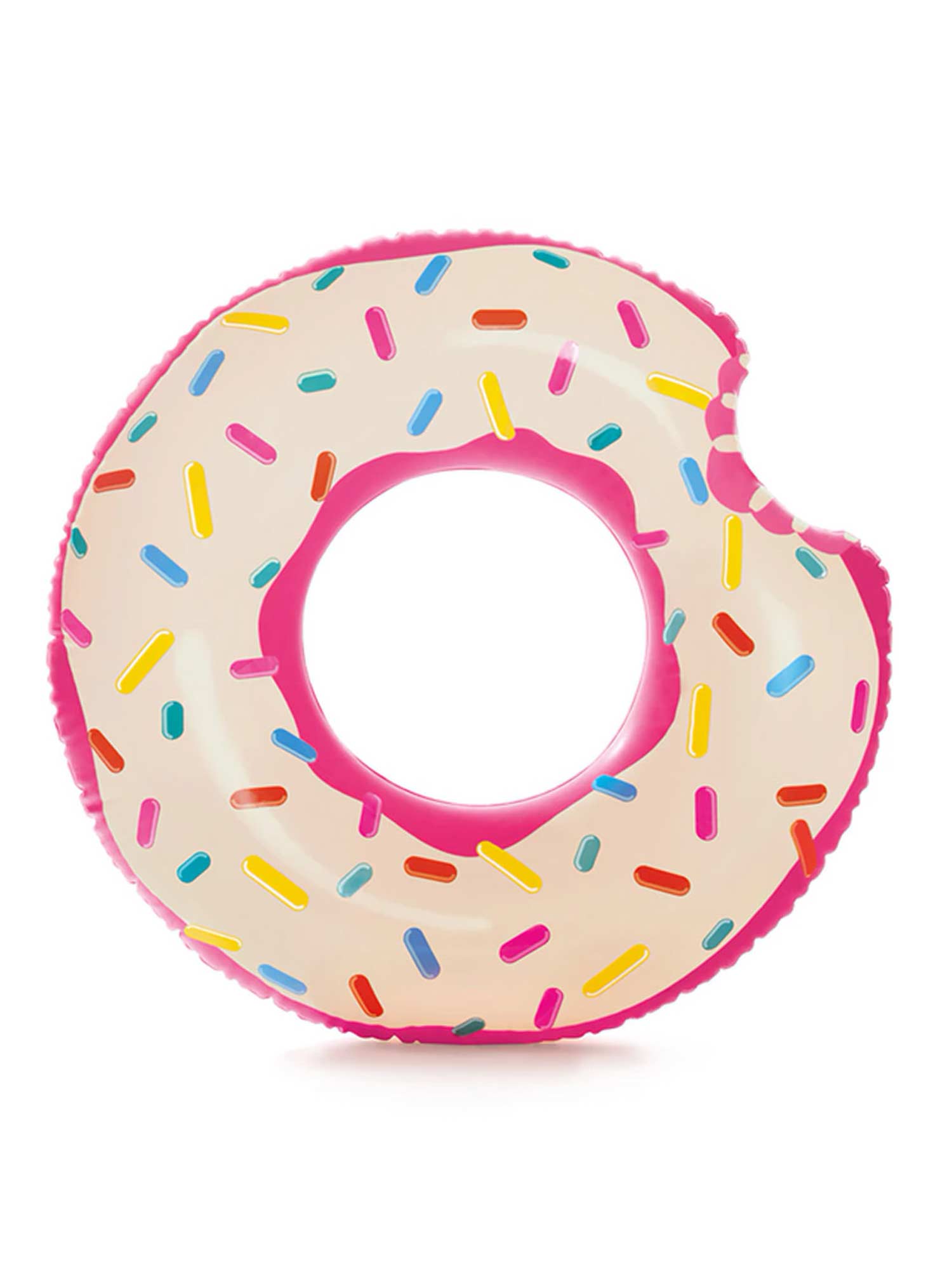 Colac gonflabil tip saltea, Gogoasa Alb-Roz, Donut Ring, 107 cm, 56265 [1]