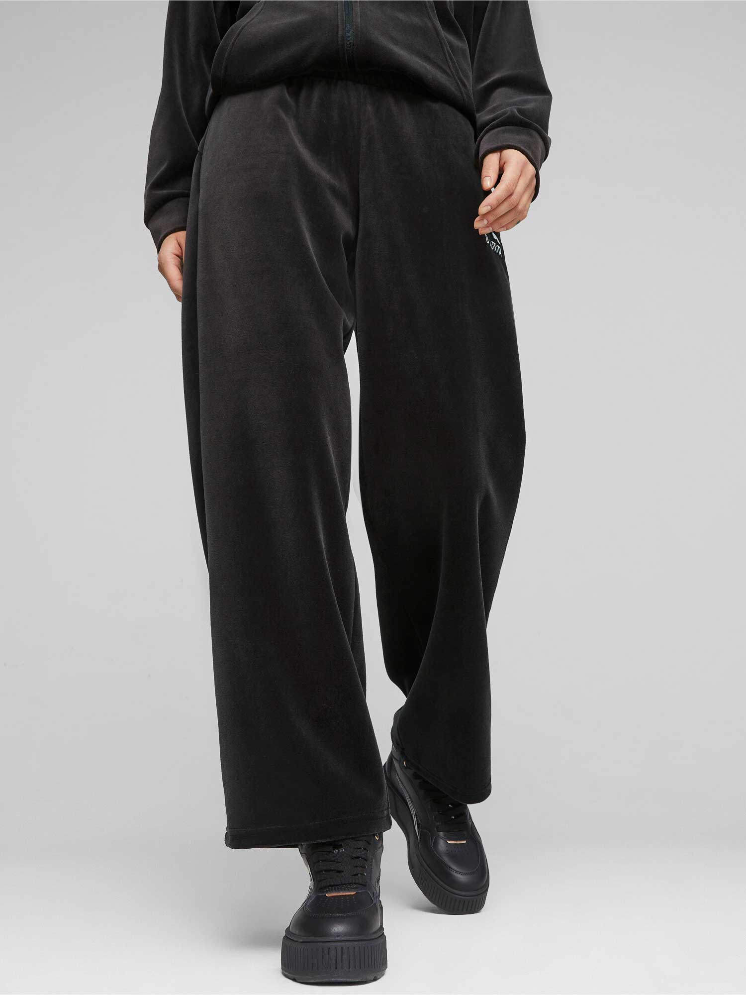 Pantaloni sport Ess Elevated Velour Straight