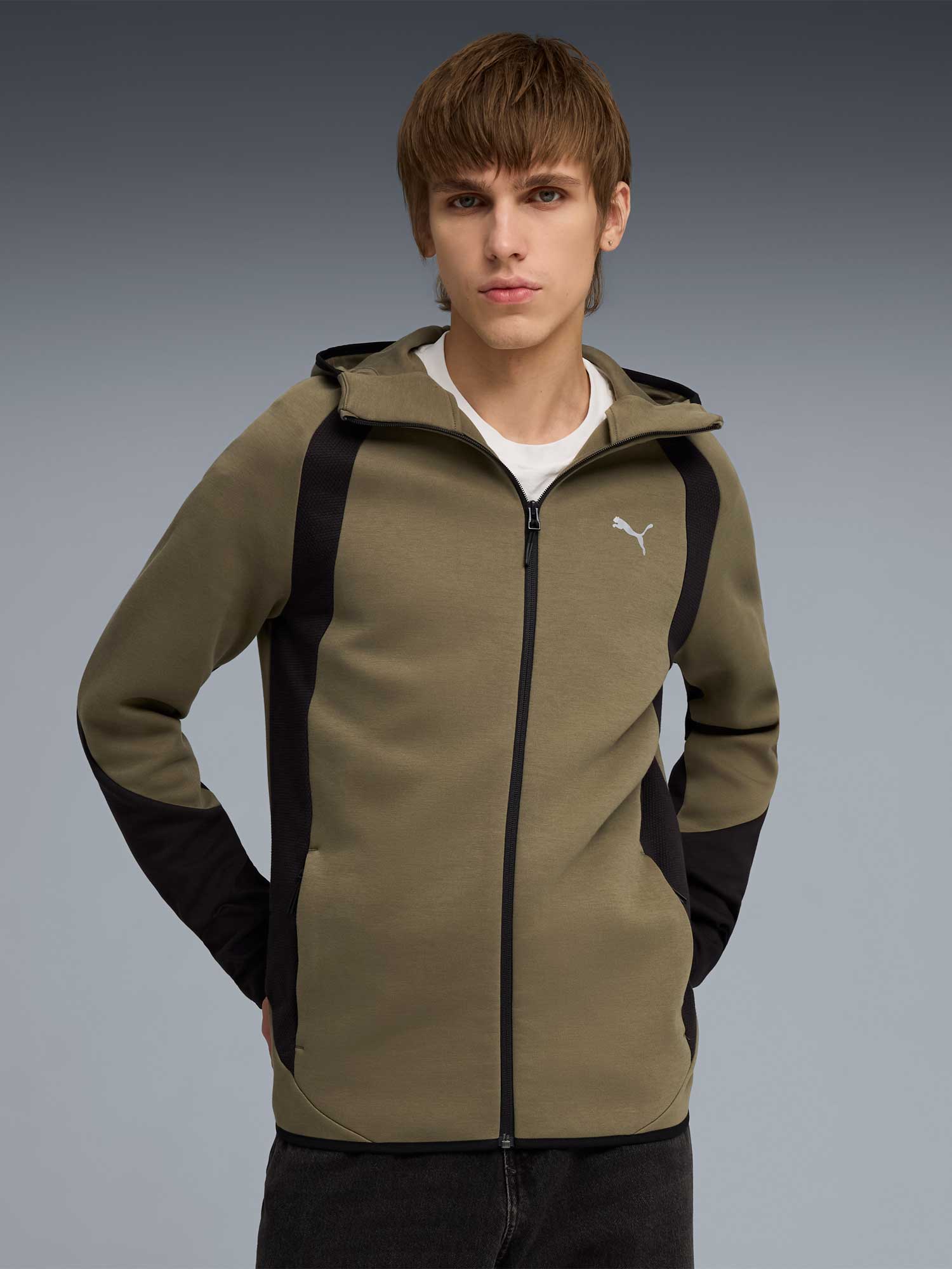 PUMA Суитшърт EVOSTRIPE FZ Hoodie DK