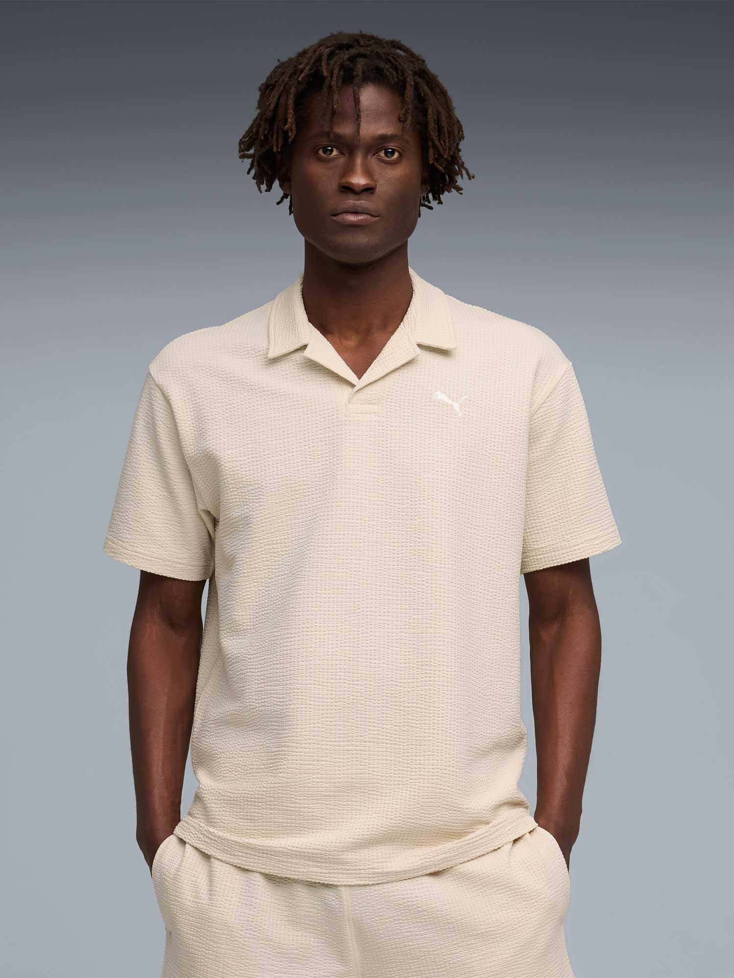 PUMA Тениска ESS ELEVATED material Polo