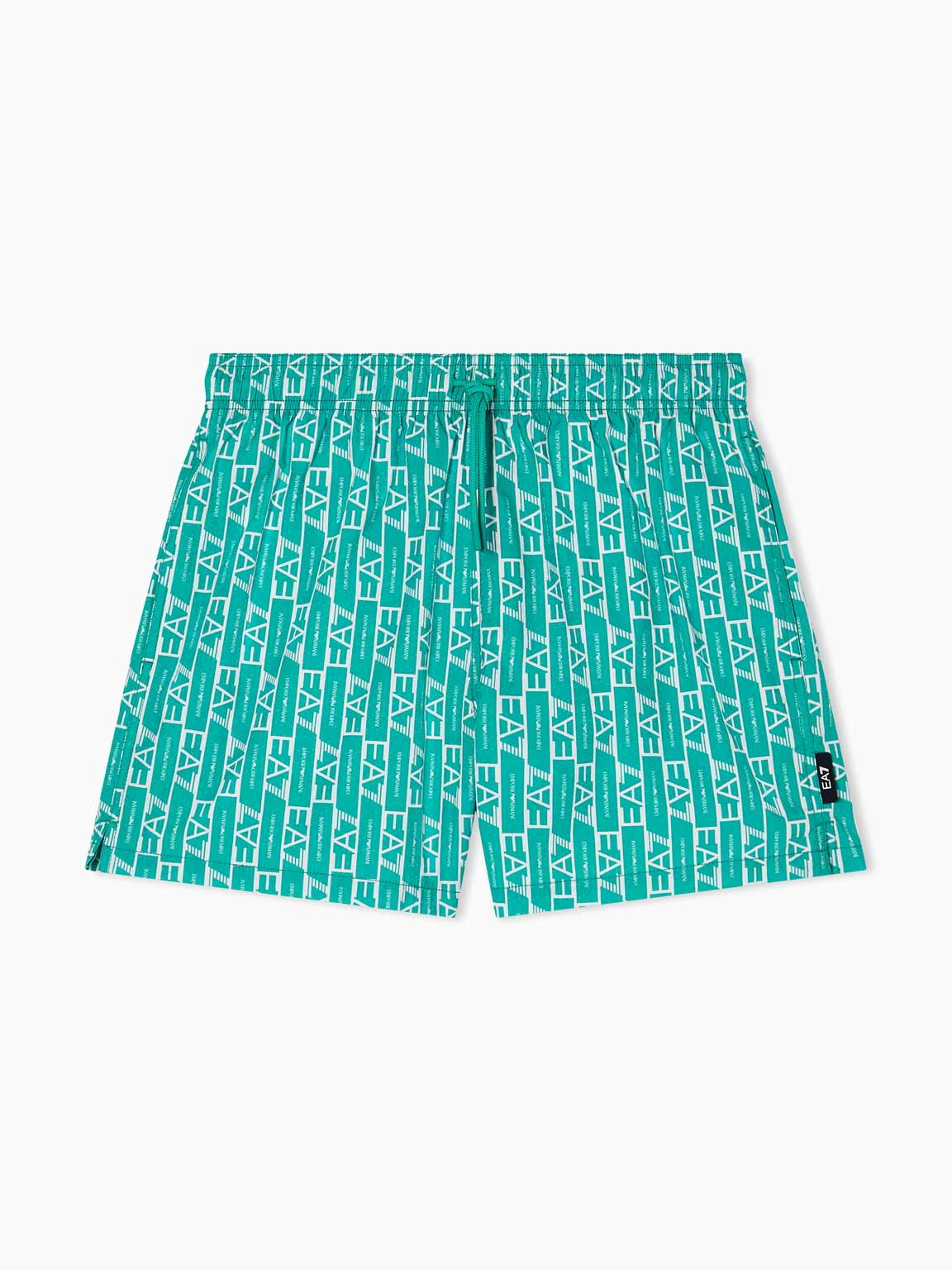 EA7 Emporio Armani Плувни шорти WATER SPORTS BW M GRAPHIC