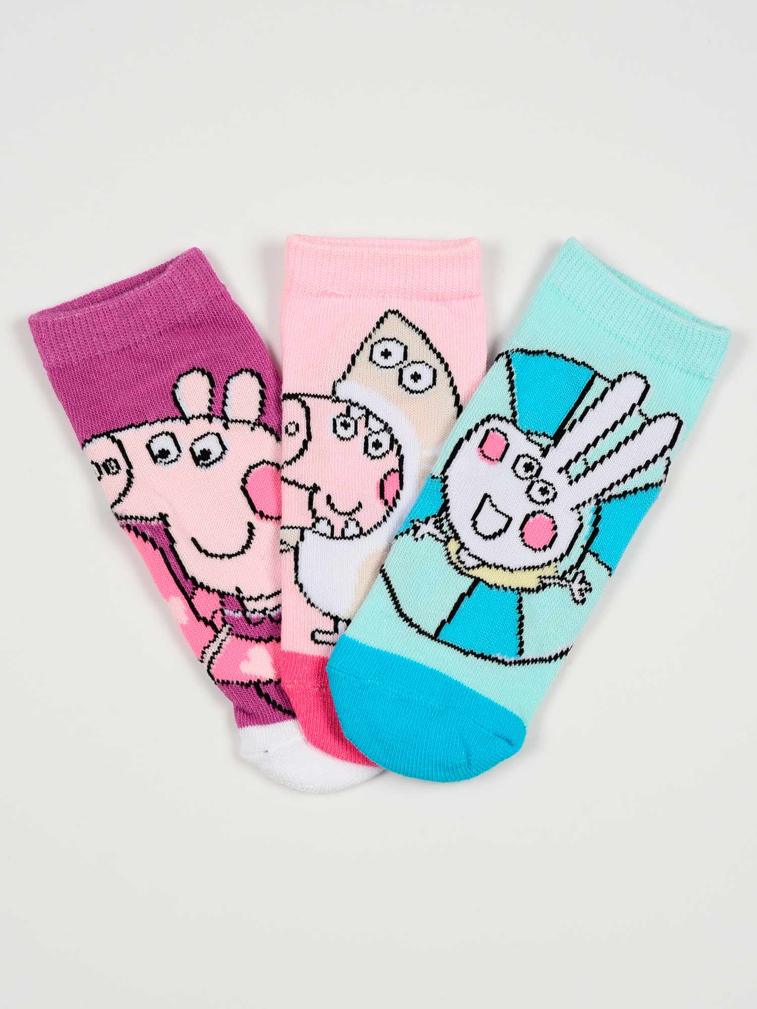 KIDS MOVIE HEROES Чорапи - комплект 3 чифта PEPPA PIG