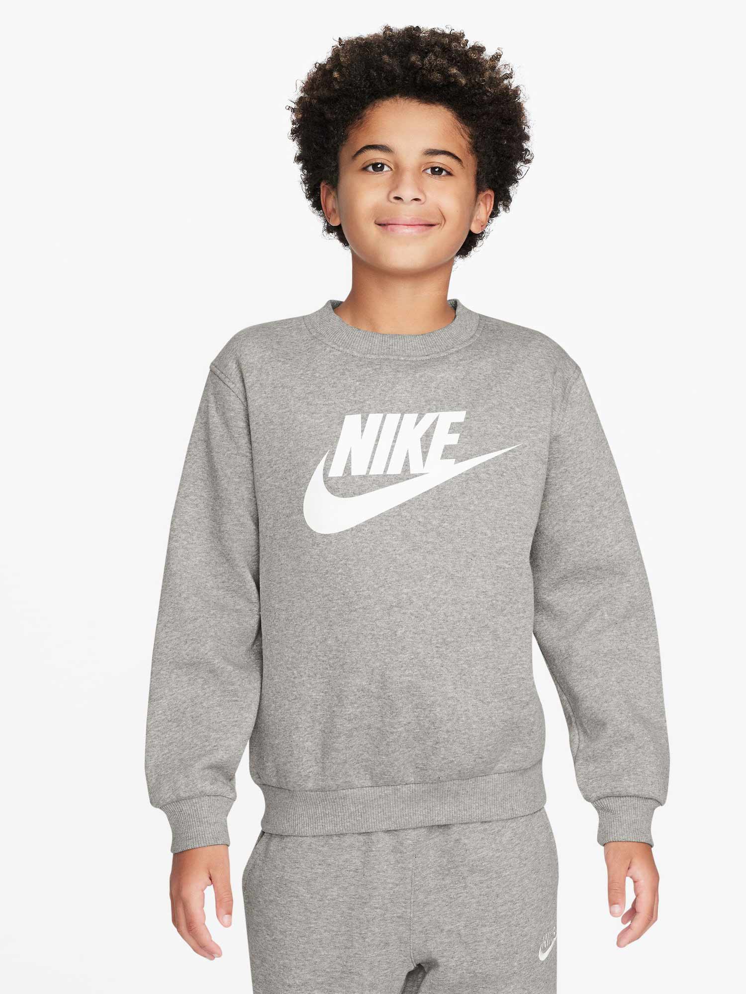 Bluza K Nsw Club Flc Crew Ls Hbr