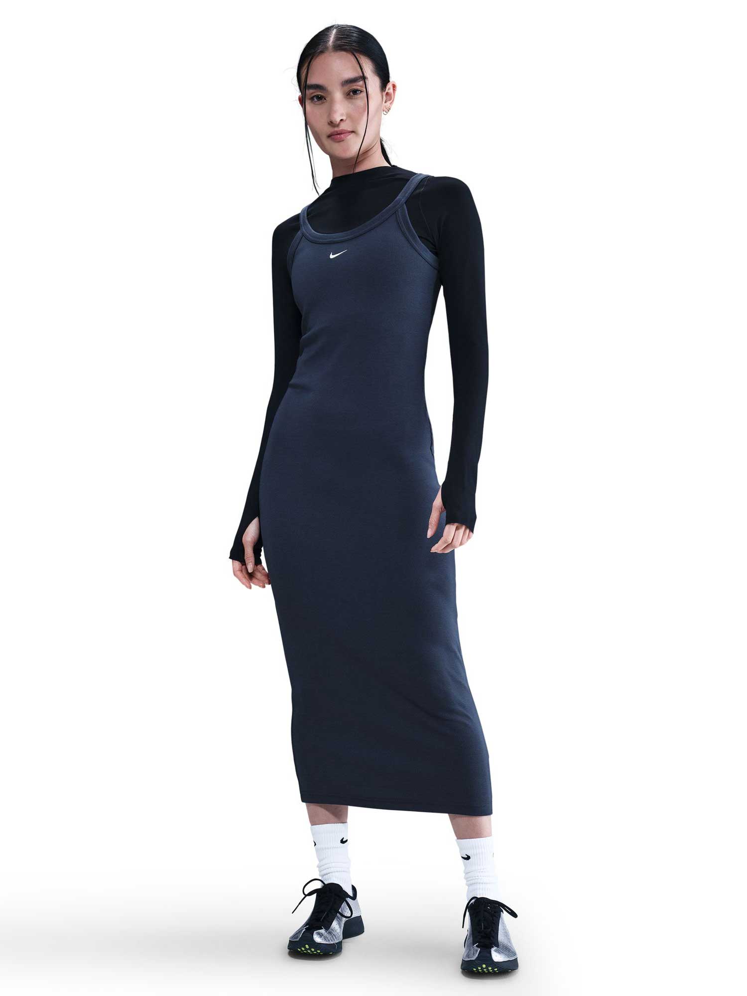Rochie W Nsw Nk Chll Knt Mrib Tnk Drs