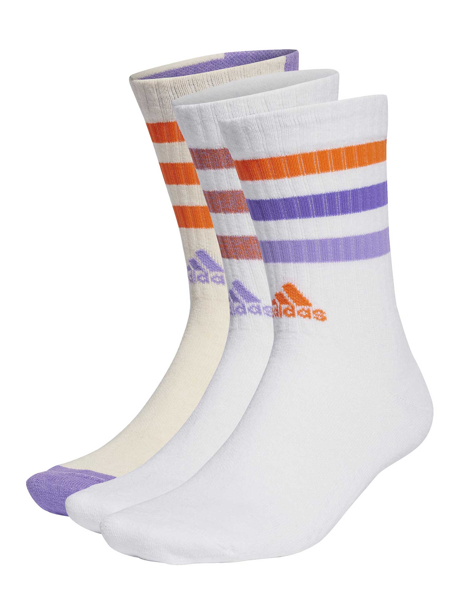 Sosete Bold 3-Stripes Cushioned Crew 3 Pairs