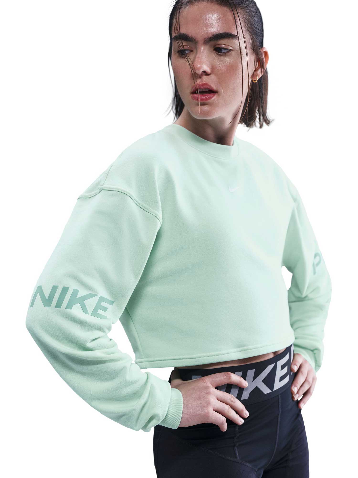 Bluza W Np Df Flc Crew Tt Grx