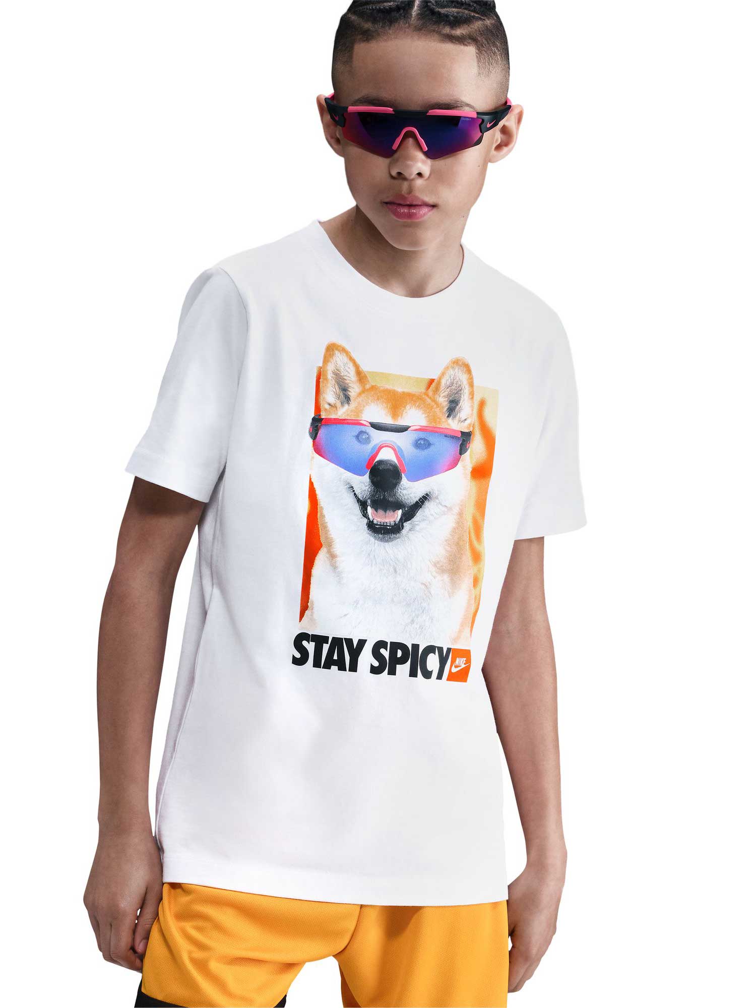 NIKE Тениска K NSW TEE PHOTO SHIBA