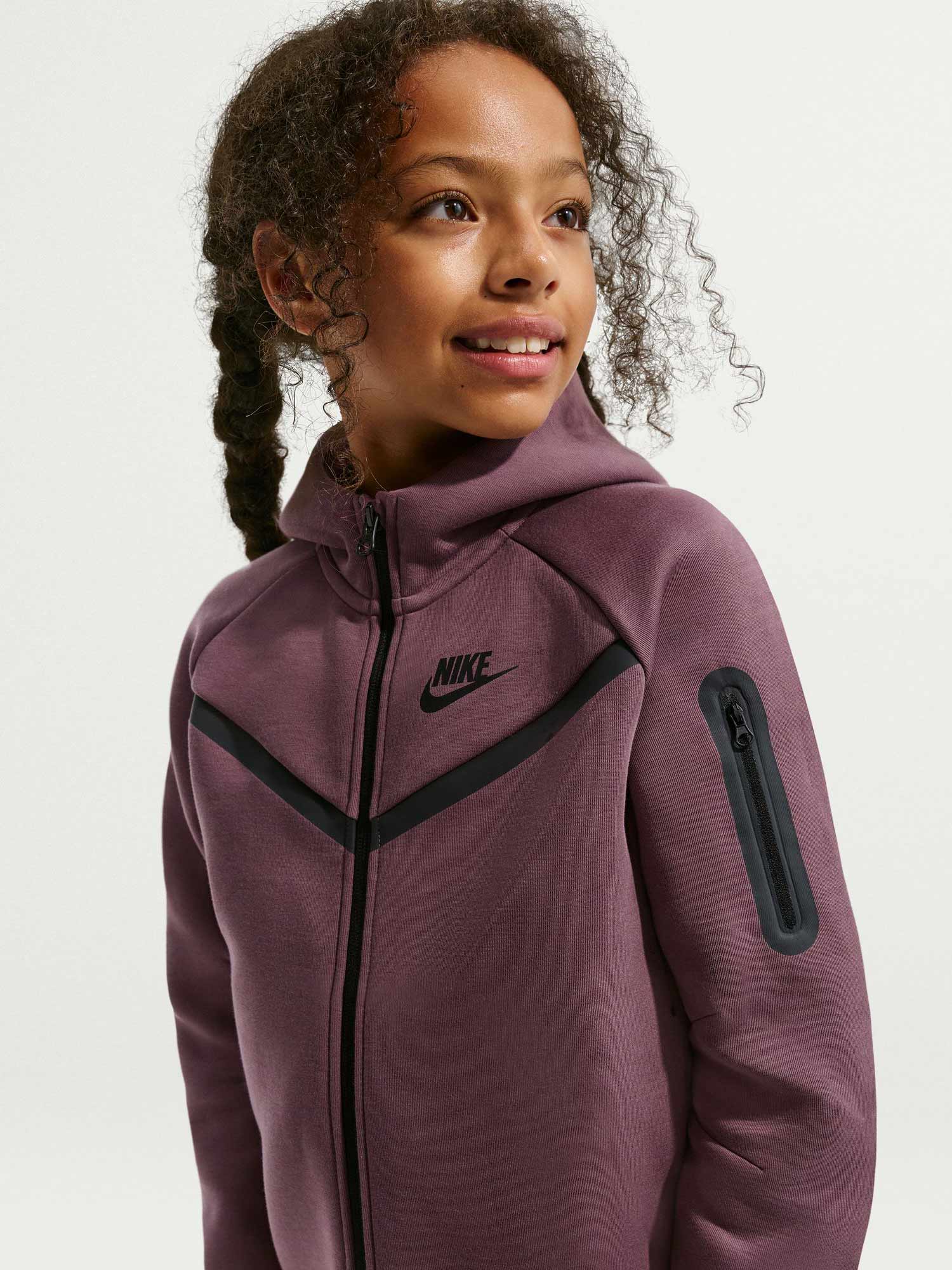 NIKE Суитшърт G NSW TCH FLC HD FZ LS - PD