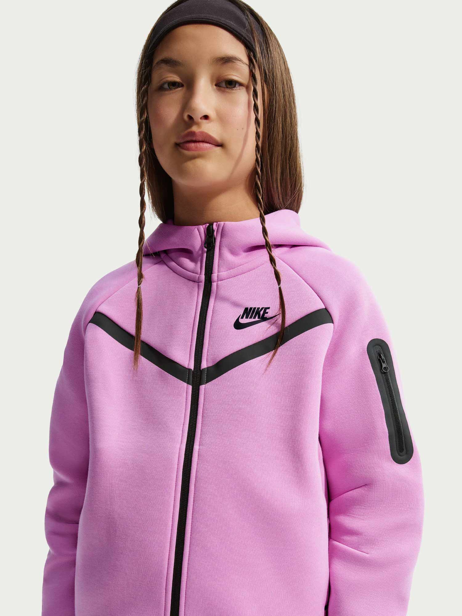 NIKE Суитшърт G NSW TCH FLC HD FZ LS - PD